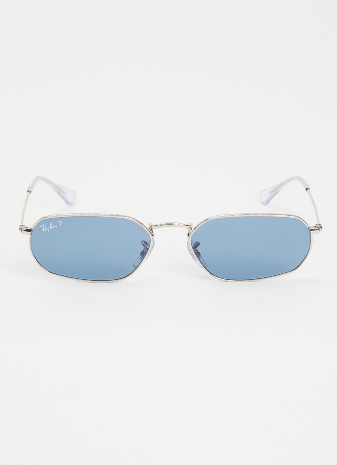 Ray-Ban Retro zonnebril gepolariseerd RB3947 - detail zilver