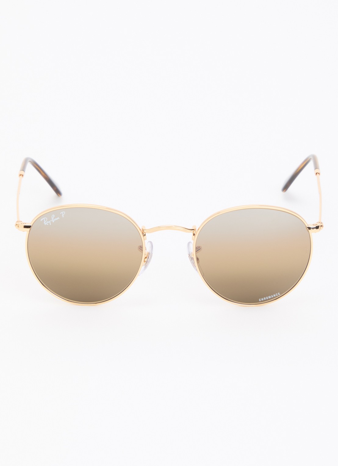 Ray-Ban Round Metal zonnebril gepolariseerd RB3447  - detail goud