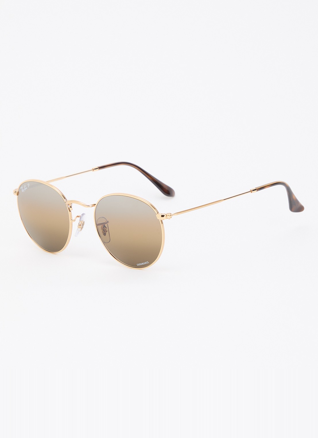 Ray-Ban Round Metal zonnebril gepolariseerd RB3447  - voorkant 4 goud