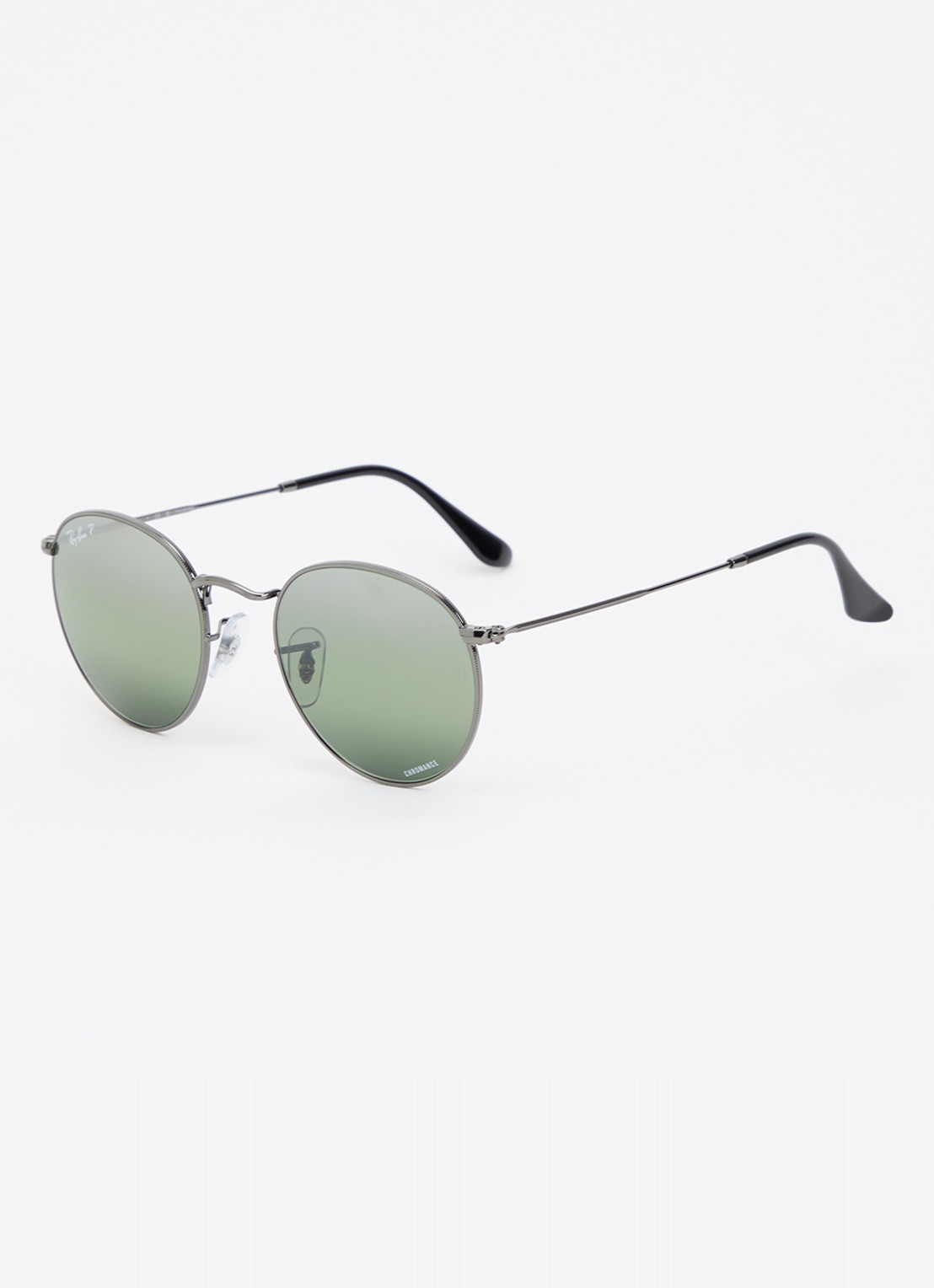 Ray-Ban Round Metal zonnebril gepolariseerd RB3447  - voorkant 4 zilver