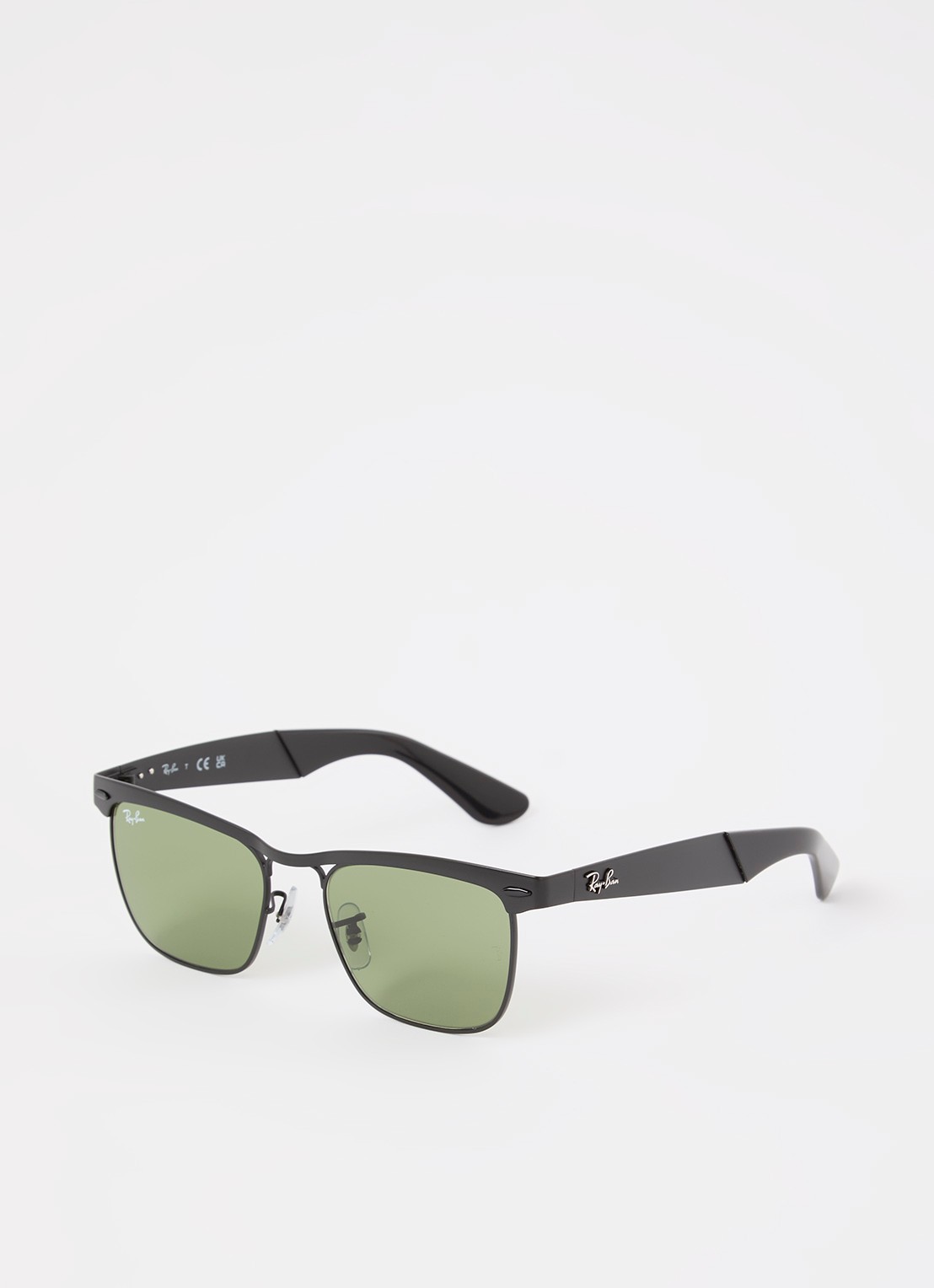 Ray-Ban Wayfarer Deluxe zonnebril RB3875 - voorkant zwart
