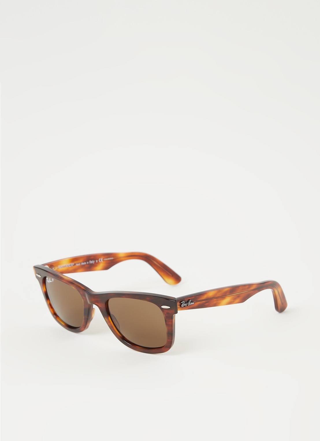 Ray-Ban Wayfarer gepolariseerde zonnebril RB2140 - voorkant 3 donkerbruin