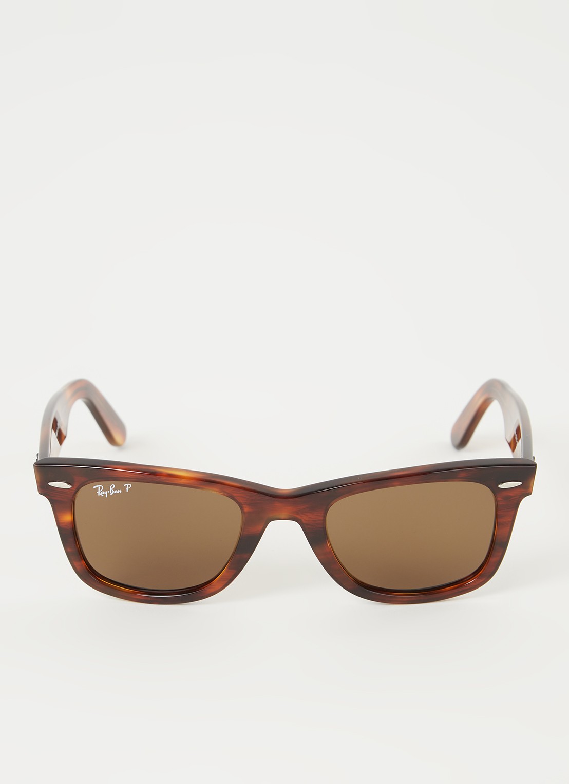 Ray-Ban Wayfarer gepolariseerde zonnebril RB2140 - voorkant 4 donkerbruin