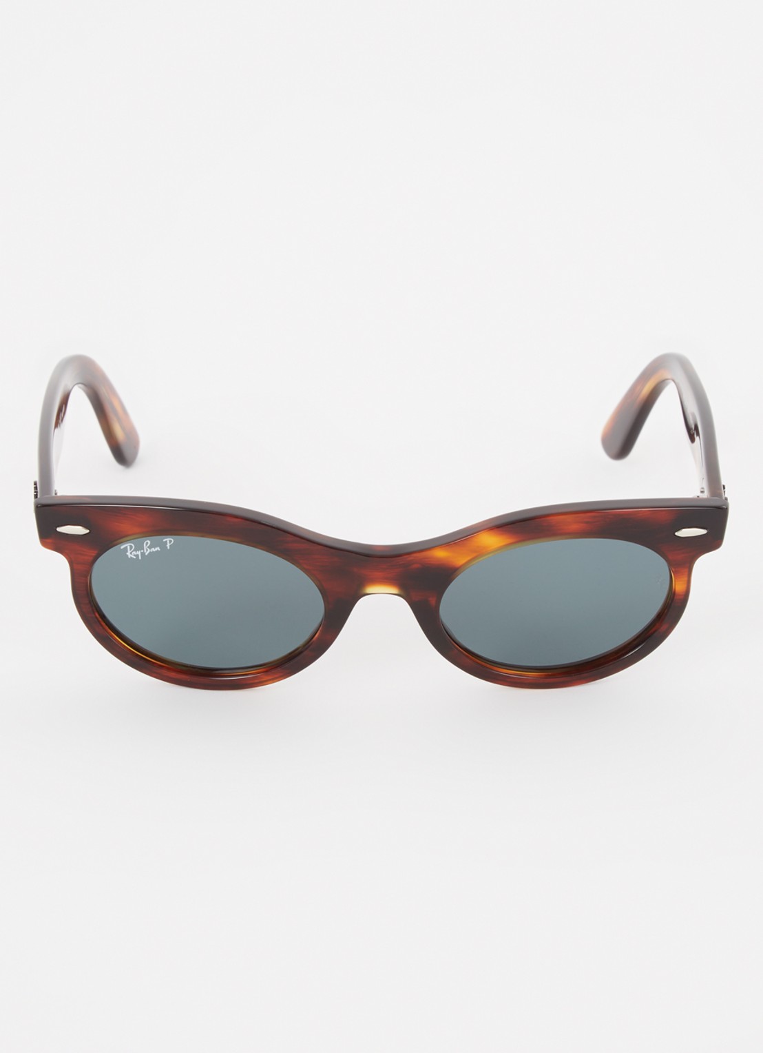 Ray-Ban Wayfarer Oval zonnebril gepolariseerd RB2242 - detail bruin