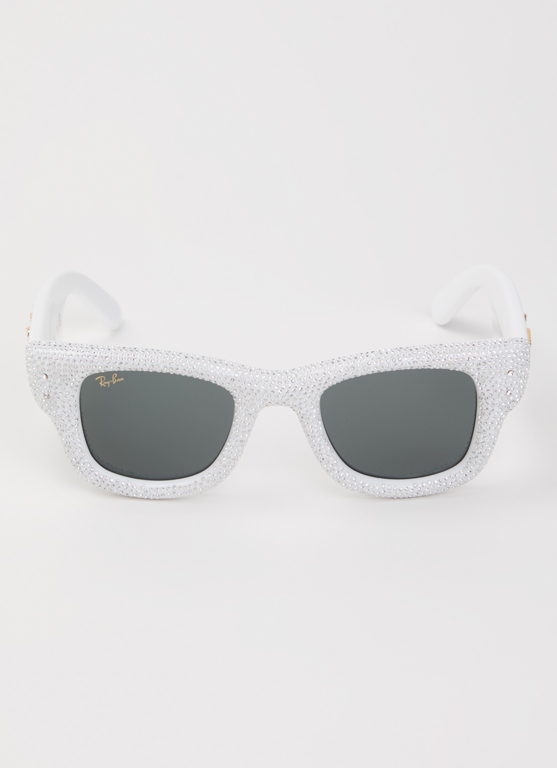Ray-Ban Wayfarer Puffer Crystal zonnebril RB4940B - detail wit