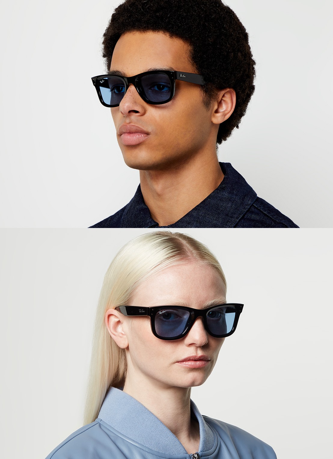 Ray-Ban Wayfarer Reverse zonnebril RBR0502S - voorkant 2 zwart
