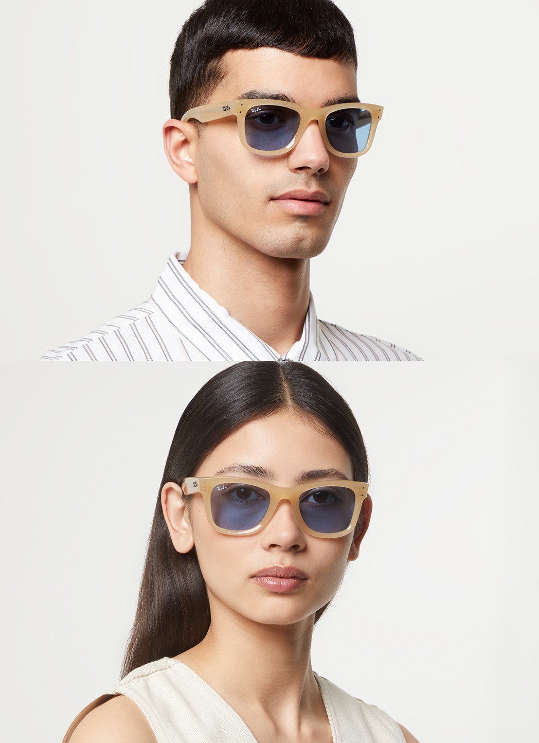 Ray-Ban Wayfarer Reverse zonnebril RBR0502S - voorkant 5 beige