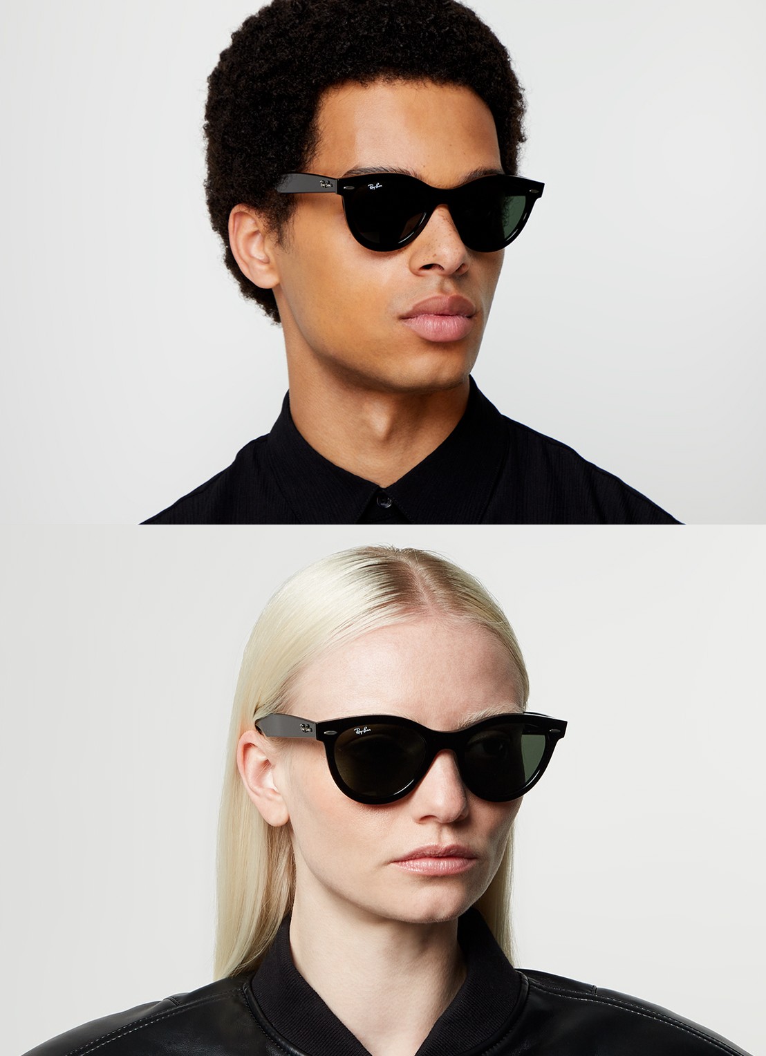 Ray-Ban Wayfarer Way zonnebril RB2241 - voorkant 2 zwart