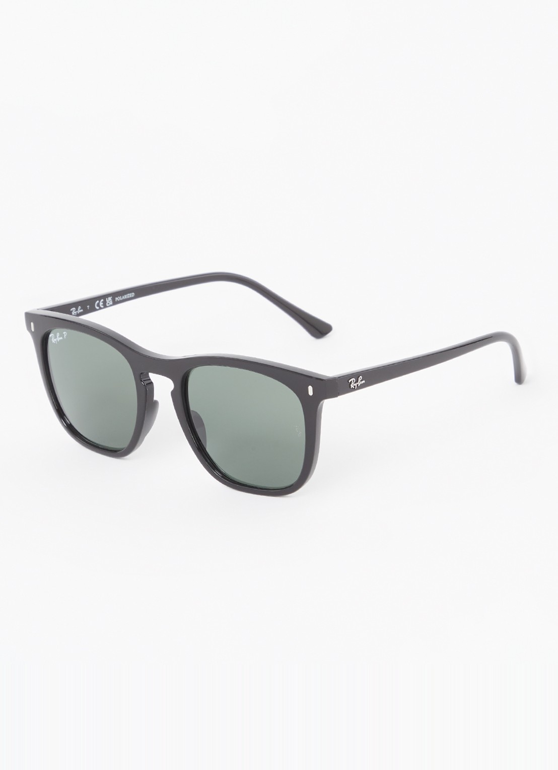Ray-Ban Wayfarer zonnebril gepolariseerd RB2210 - voorkant zwart