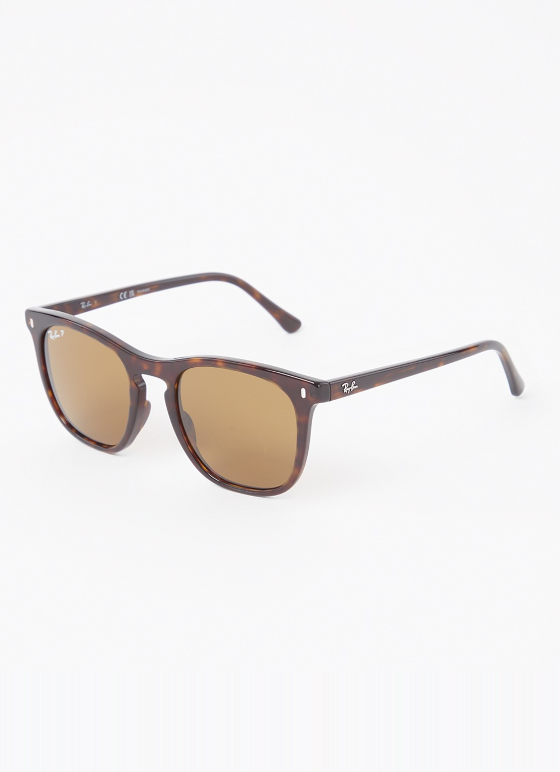 Ray-Ban Wayfarer zonnebril gepolariseerd RB2210 - voorkant 4 donkerbruin
