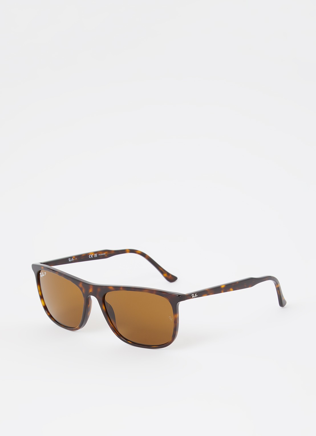 Ray-Ban Wayfarer zonnebril gepolariseerd RB2216 - voorkant donkerbruin