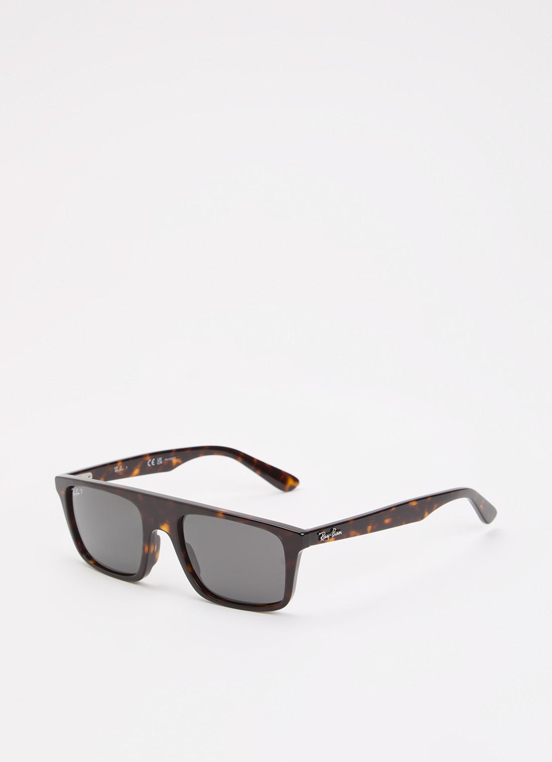 Ray-Ban Wayfarer zonnebril gepolariseerd RB2222 - voorkant donkerbruin