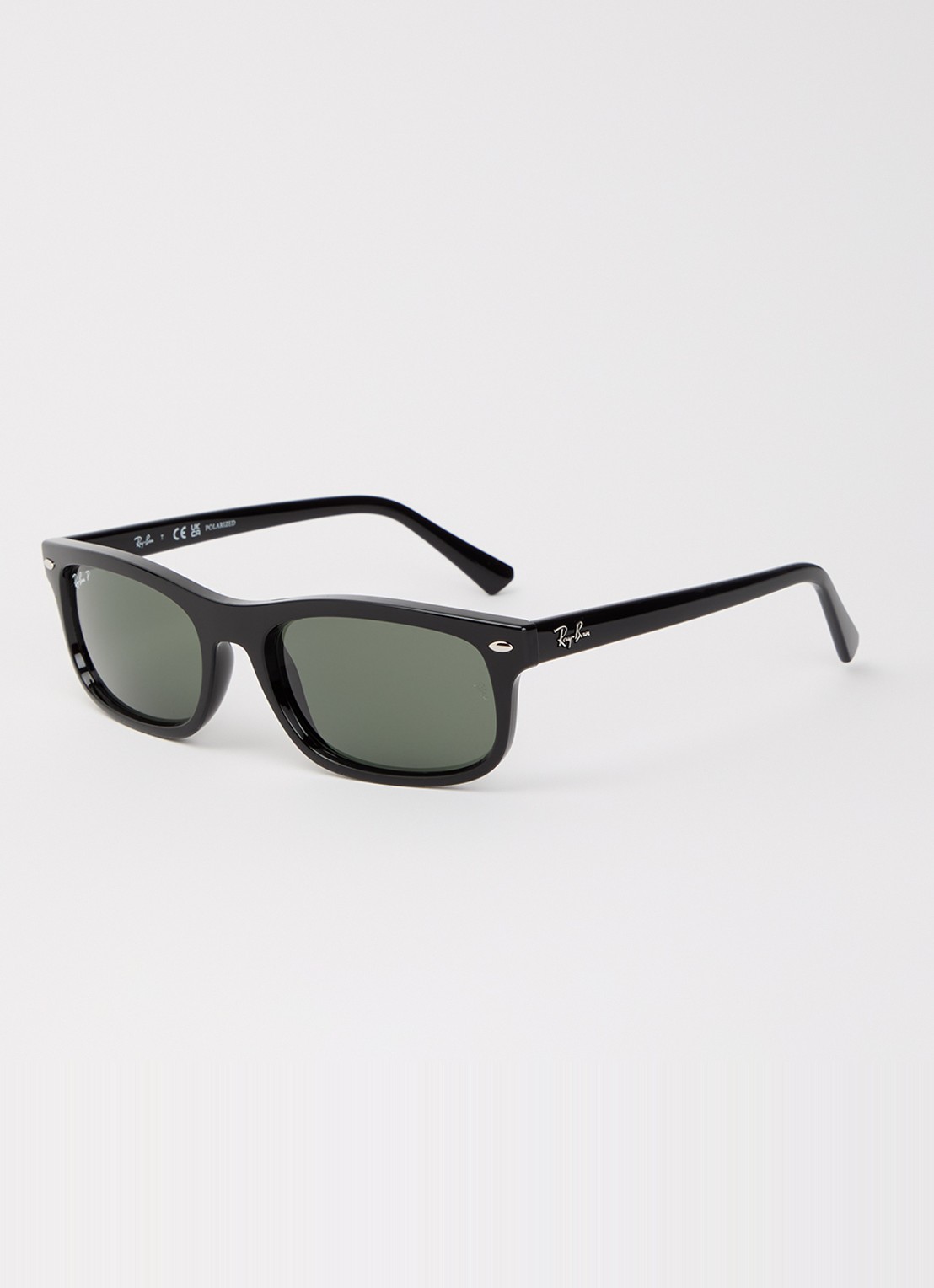 Ray-Ban Wayfarer zonnebril gepolariseerd RB2224 - voorkant diepzwart