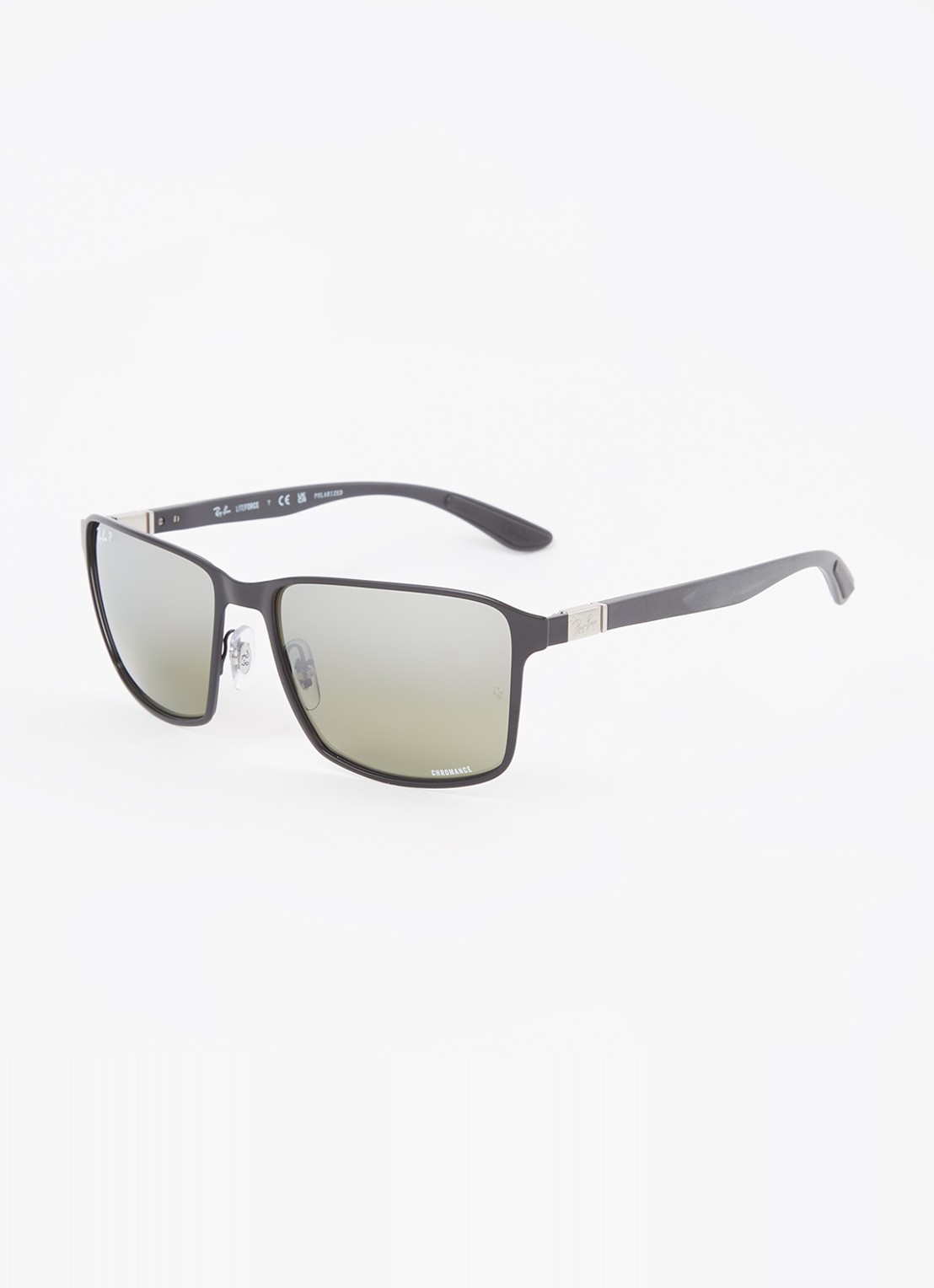 Ray-Ban Wayfarer zonnebril gepolariseerd RB3721CH - voorkant 4 zwart