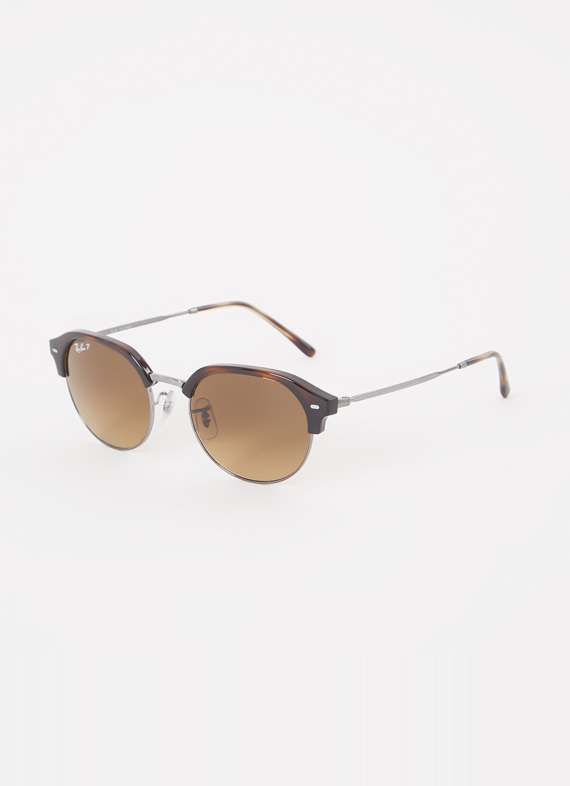 Ray-Ban Wayfarer zonnebril gepolariseerd RB4429 - voorkant donkerbruin