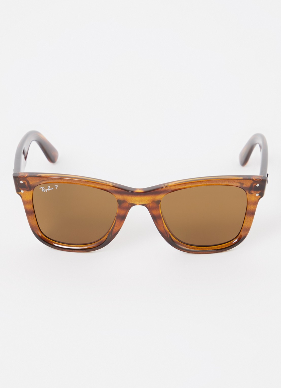 Ray-Ban Wayfarer zonnebril gepolariseerd RBR0502S - detail bruin