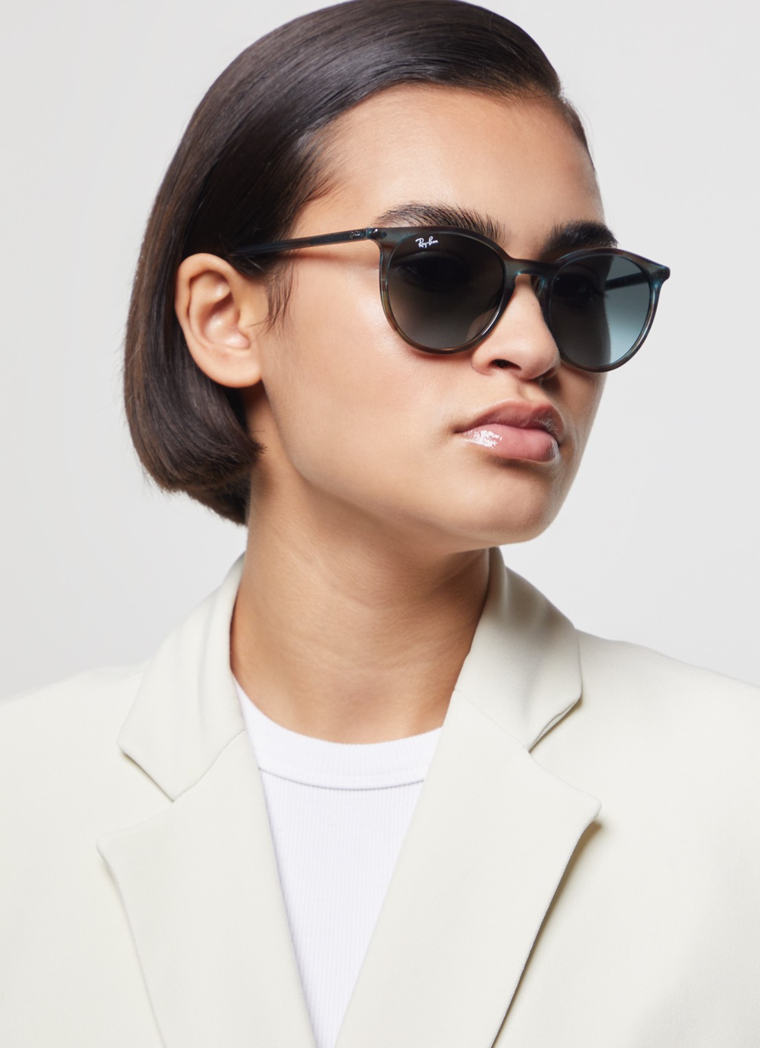 Ray-Ban Wayfarer zonnebril RB2204 - voorkant 2 blauwgrijs