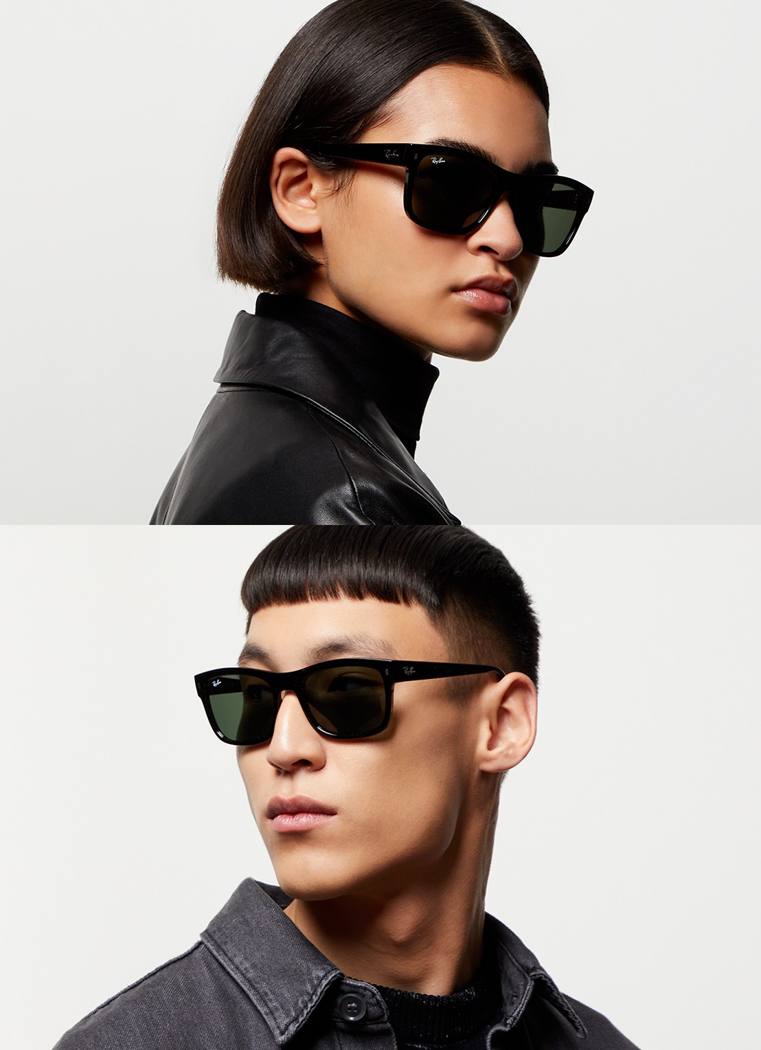 Ray-Ban Wayfarer zonnebril RB4428 - voorkant 2 zwart
