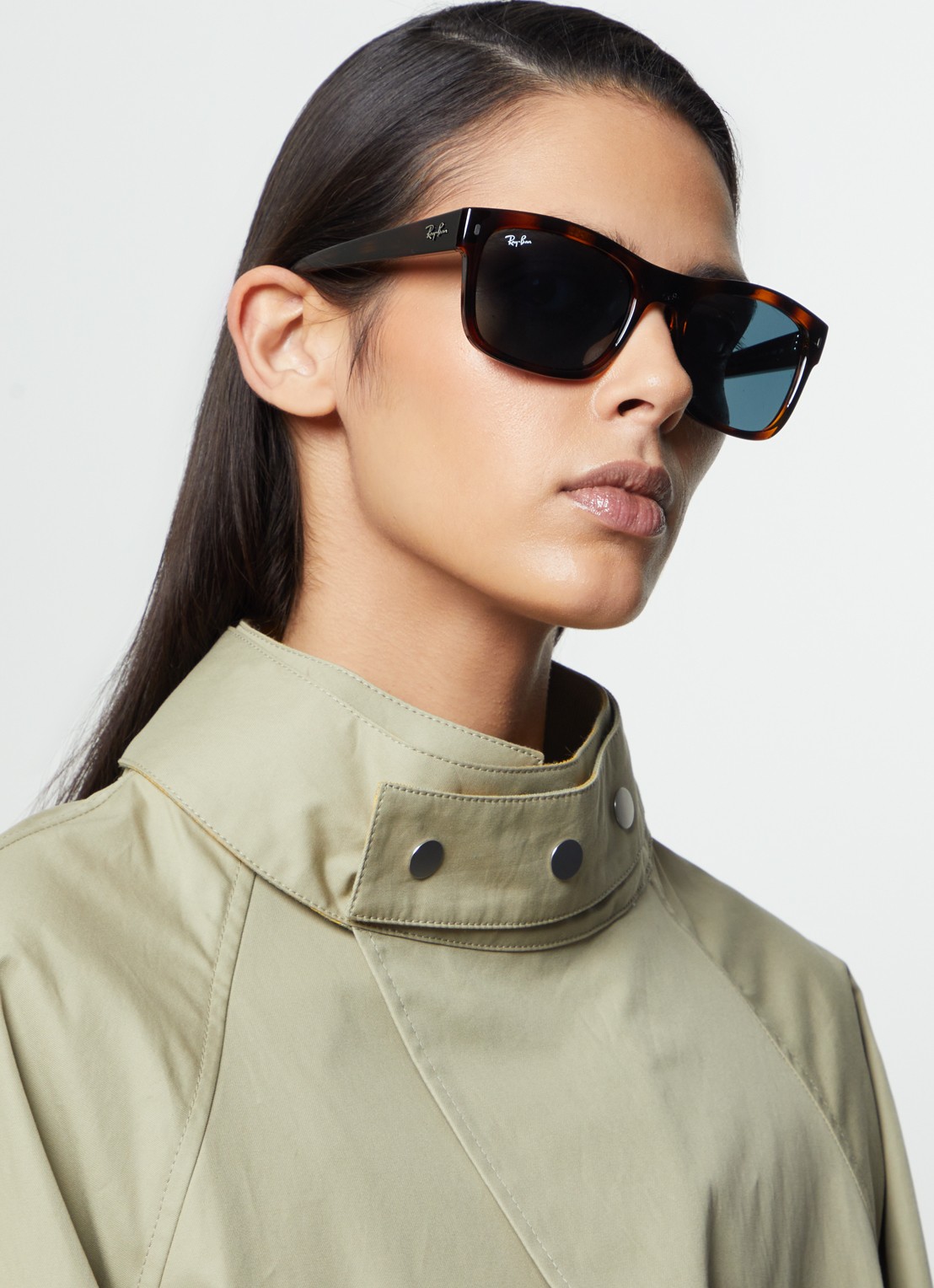 Ray-Ban Wayfarer zonnebril RB4428 - voorkant 2 donkerbruin