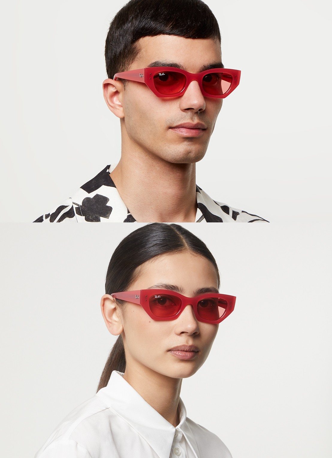 Ray-Ban Zena zonnebril RB4430 - voorkant 5 koraalrood