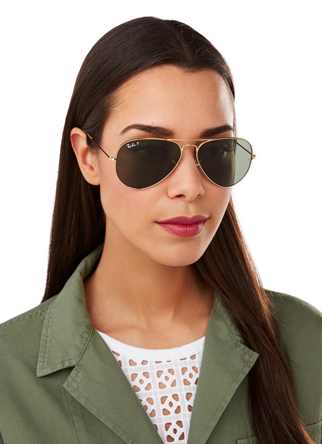 Ray-Ban Zonnebril Aviator Classic gepolariseerd RB3025 - detail 4 goud