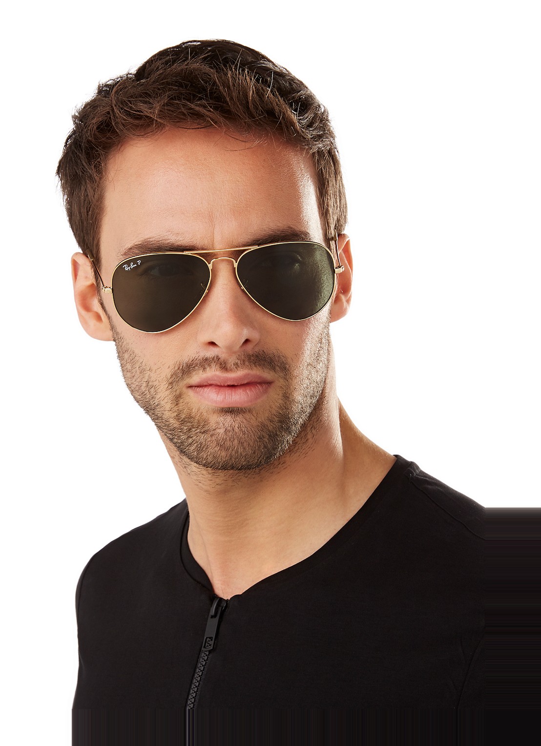 Ray-Ban Zonnebril Aviator Classic gepolariseerd RB3025 - detail 5 goud