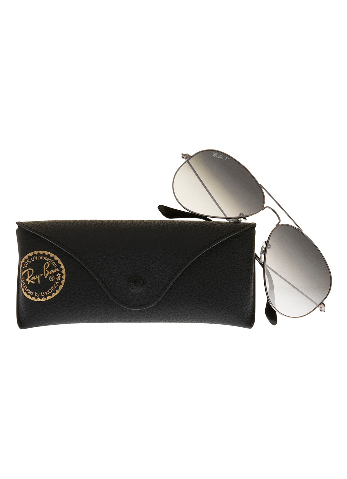 Ray-Ban Zonnebril Aviator Classic gepolariseerd RB3025 - detail 4 brons