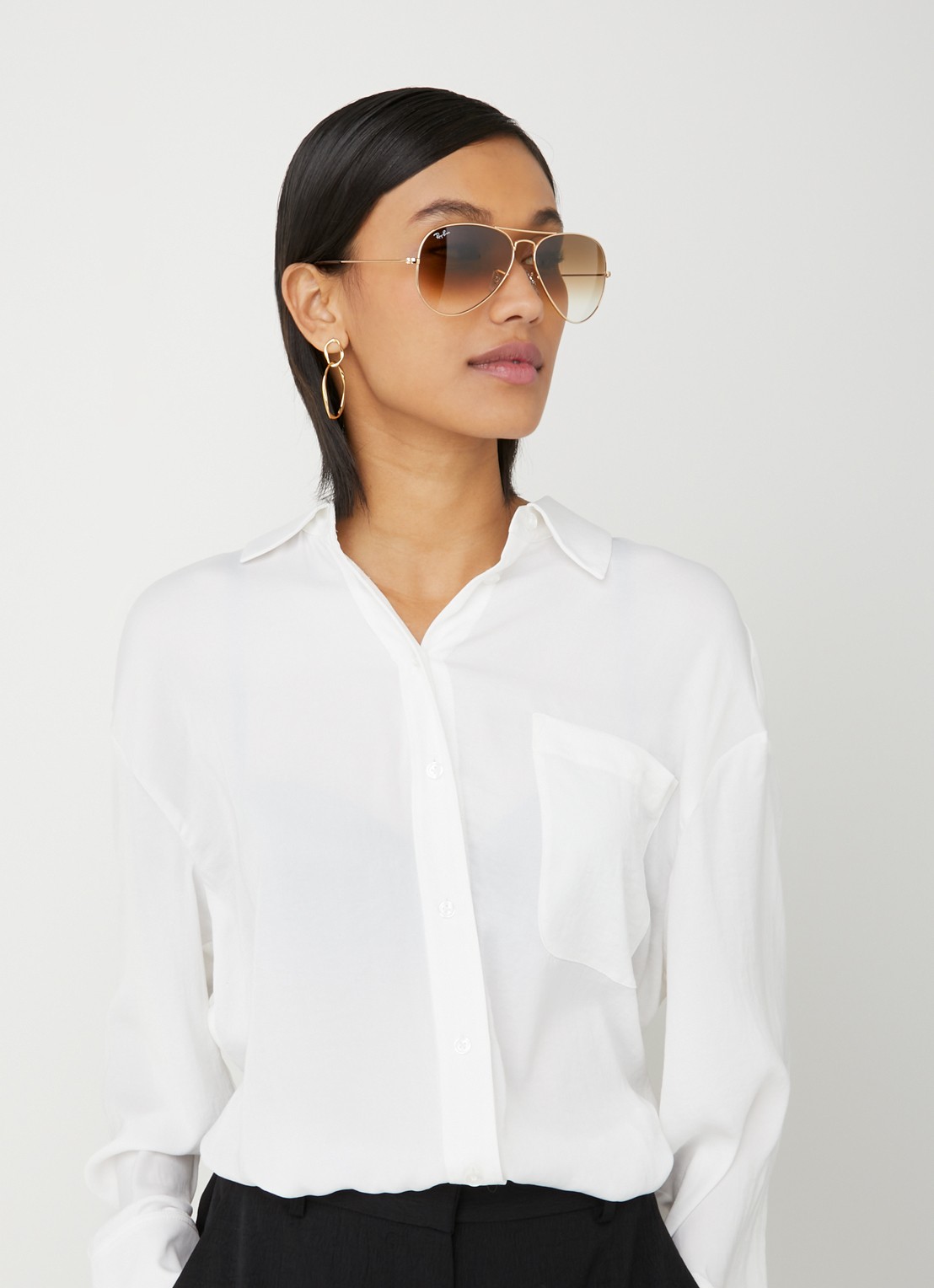 Ray-Ban Zonnebril Aviator Classic RB3025 - voorkant 2 goud