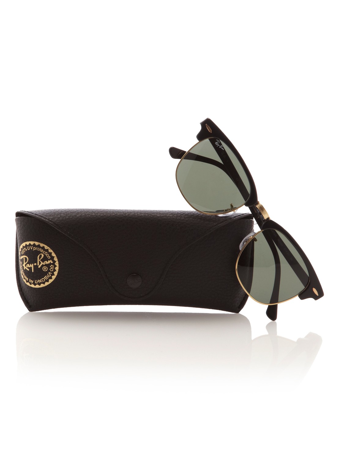Ray-Ban Zonnebril Clubmaster RB3016 - detail 4 zwart