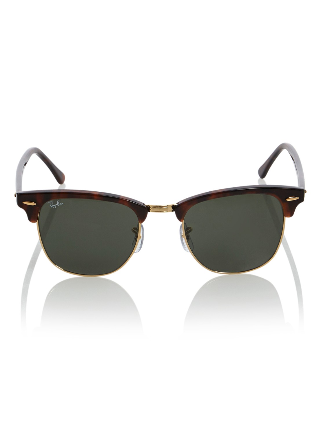 Ray-Ban Zonnebril Clubmaster RB3016 - detail 3 oranjebruin