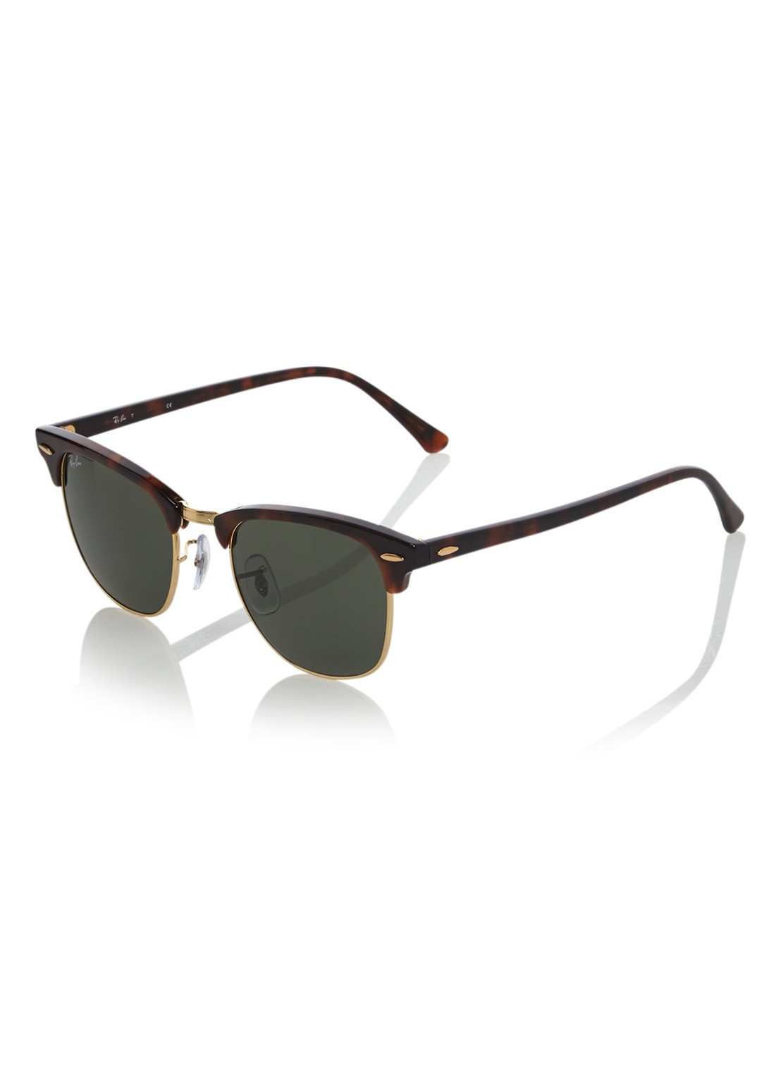 Ray-Ban Zonnebril Clubmaster RB3016 - voorkant oranjebruin