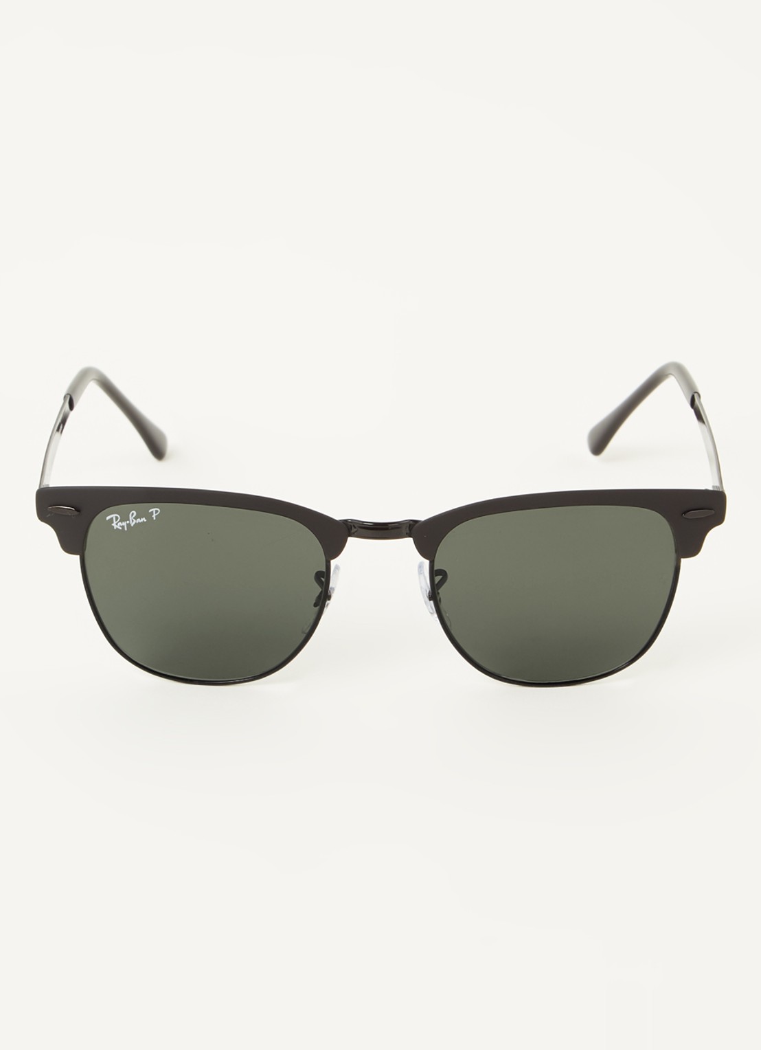Ray-Ban Zonnebril gepolariseerd Clubmaster RB3716 - voorkant 4 zwart