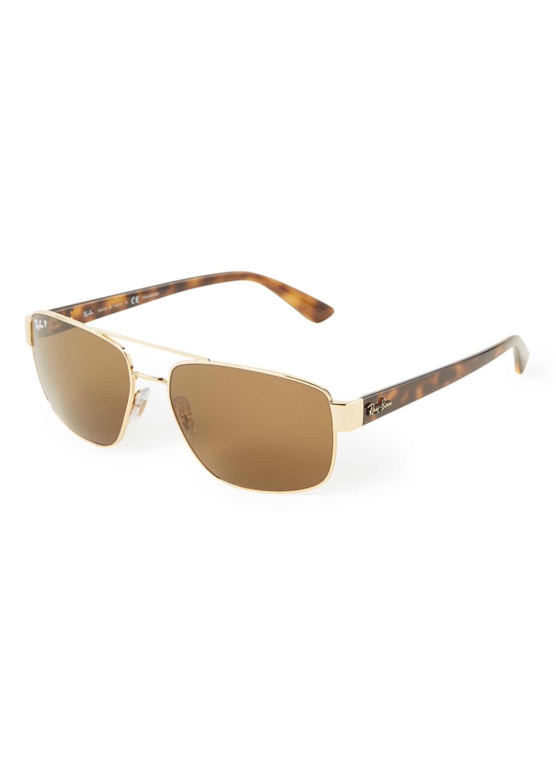 Ray-Ban Zonnebril gepolariseerd RB3663 - voorkant donkerbruin