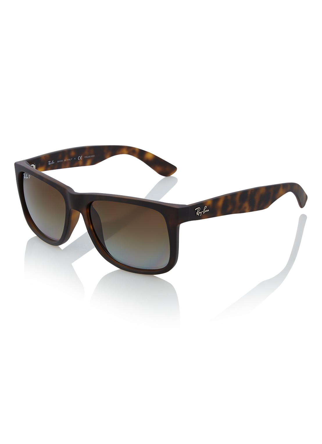 Ray-Ban Zonnebril Justin gepolariseerd RB4165 - voorkant bruin