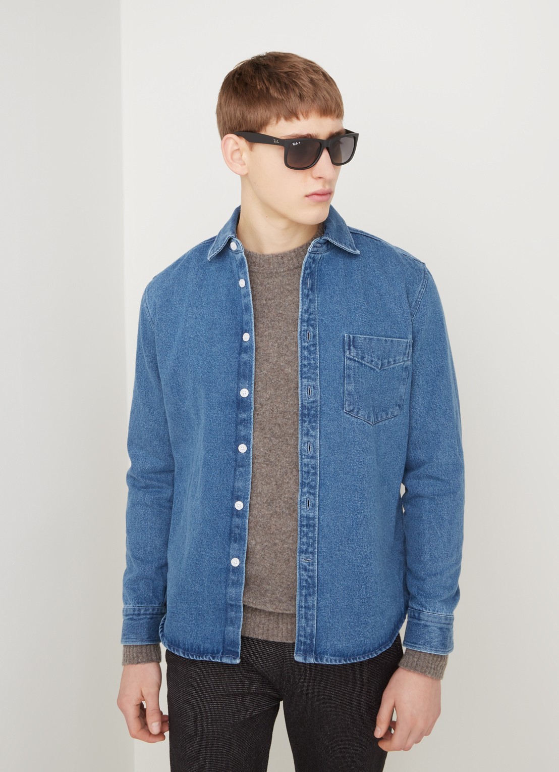 Ray-Ban Zonnebril Justin gepolariseerd RB4165 - voorkant 2 zwart