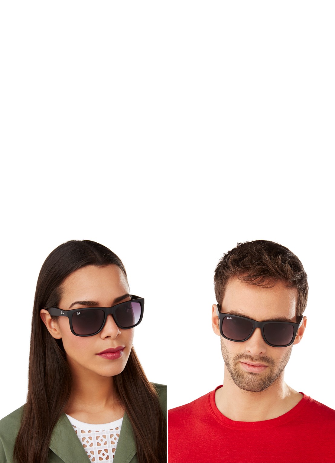 Ray-Ban Zonnebril Justin RB4165 - voorkant 7 zwart