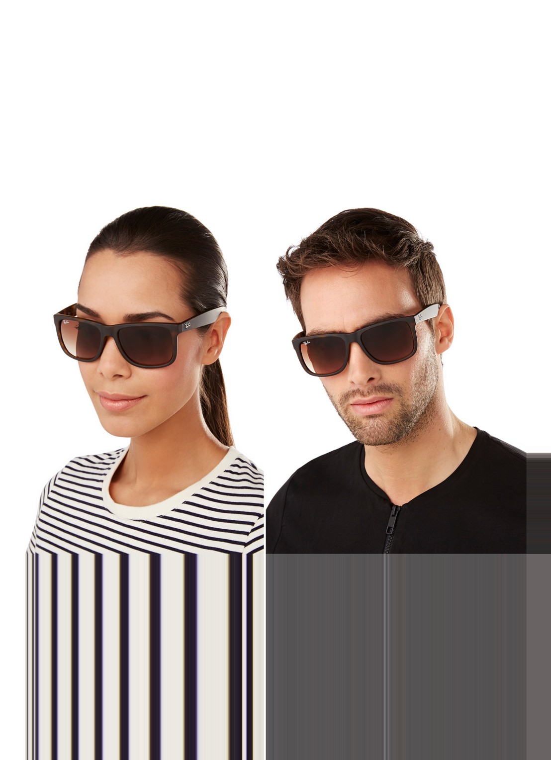 Ray-Ban Zonnebril Justin RB4165  - voorkant 2 bruin