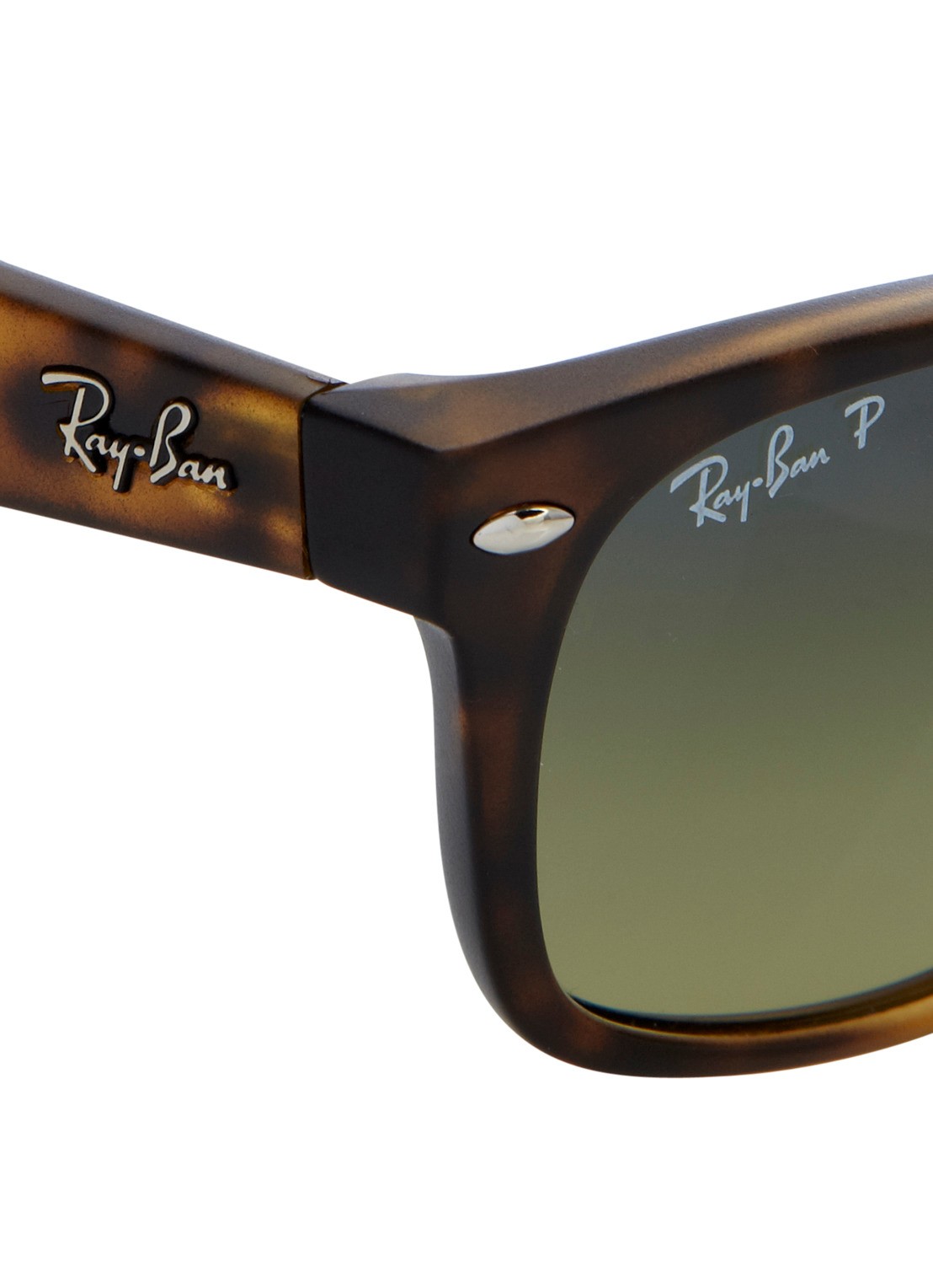 Ray-Ban Zonnebril New Wayfarer gepolariseerd RB2132 - detail 3 bruin