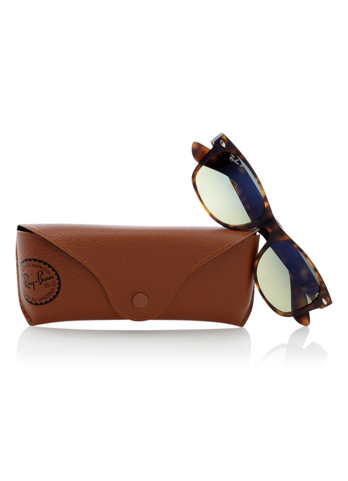 Ray-Ban Zonnebril New Wayfarer gepolariseerd RB2132 - detail 4 bruin