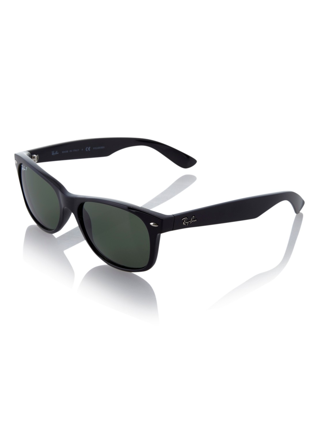 Ray-Ban Zonnebril  New Wayfarer gepolariseerd RB2132 - voorkant zwart
