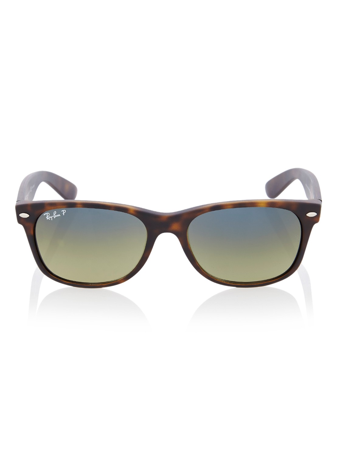 Ray-Ban Zonnebril New Wayfarer gepolariseerd RB2132  - voorkant 4 bruin