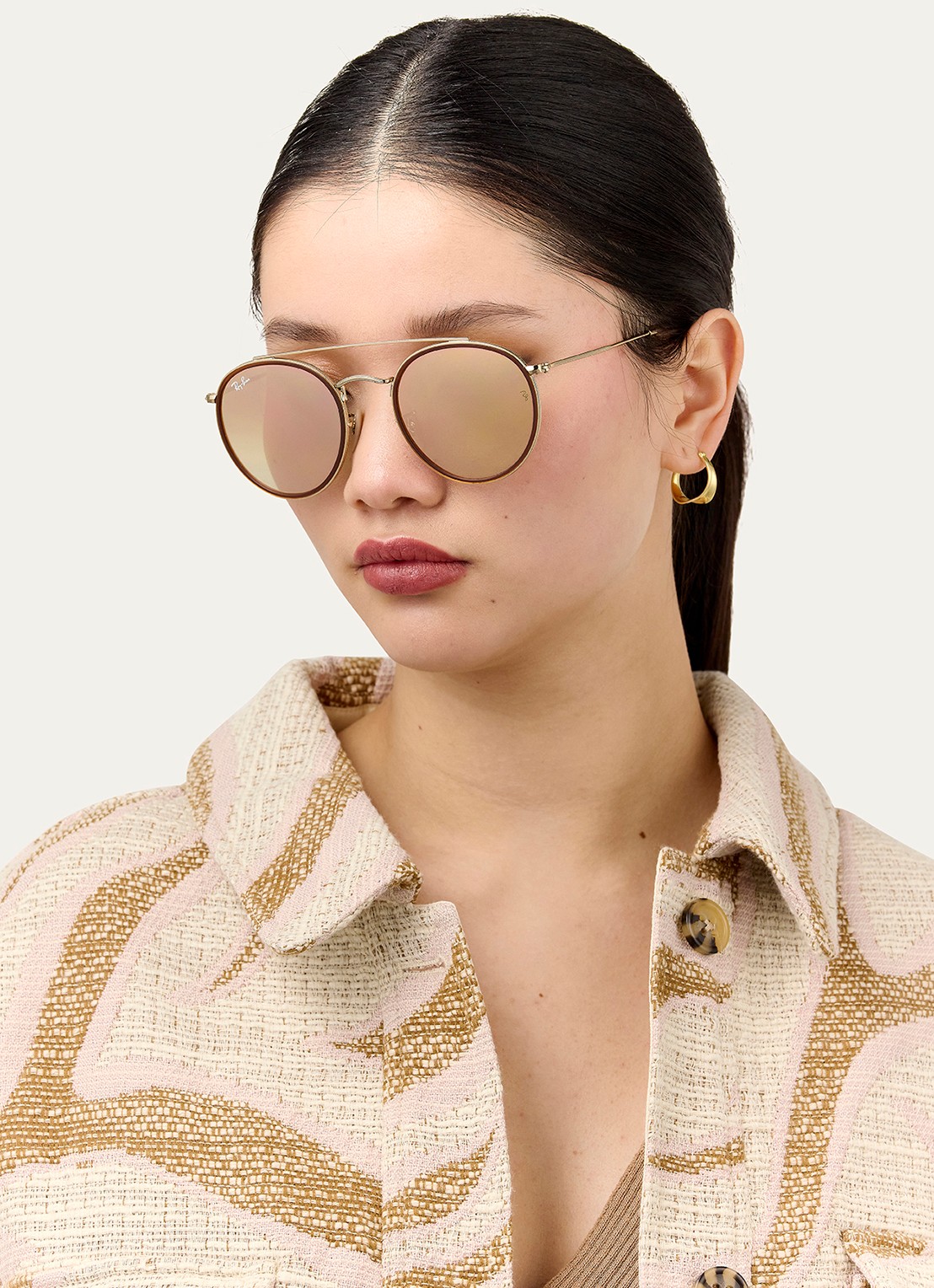 Ray-Ban Zonnebril RB3647N - voorkant 5 roze