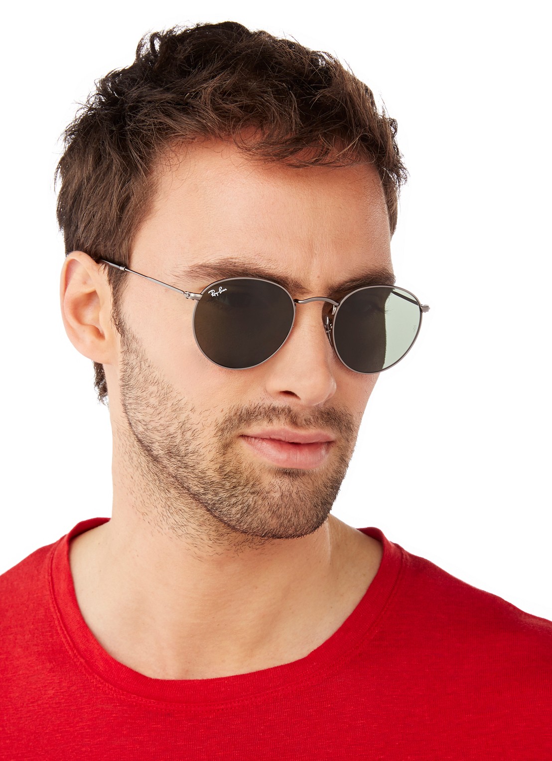 Ray-Ban Zonnebril Round Metal RB3447 - detail 5 grijs