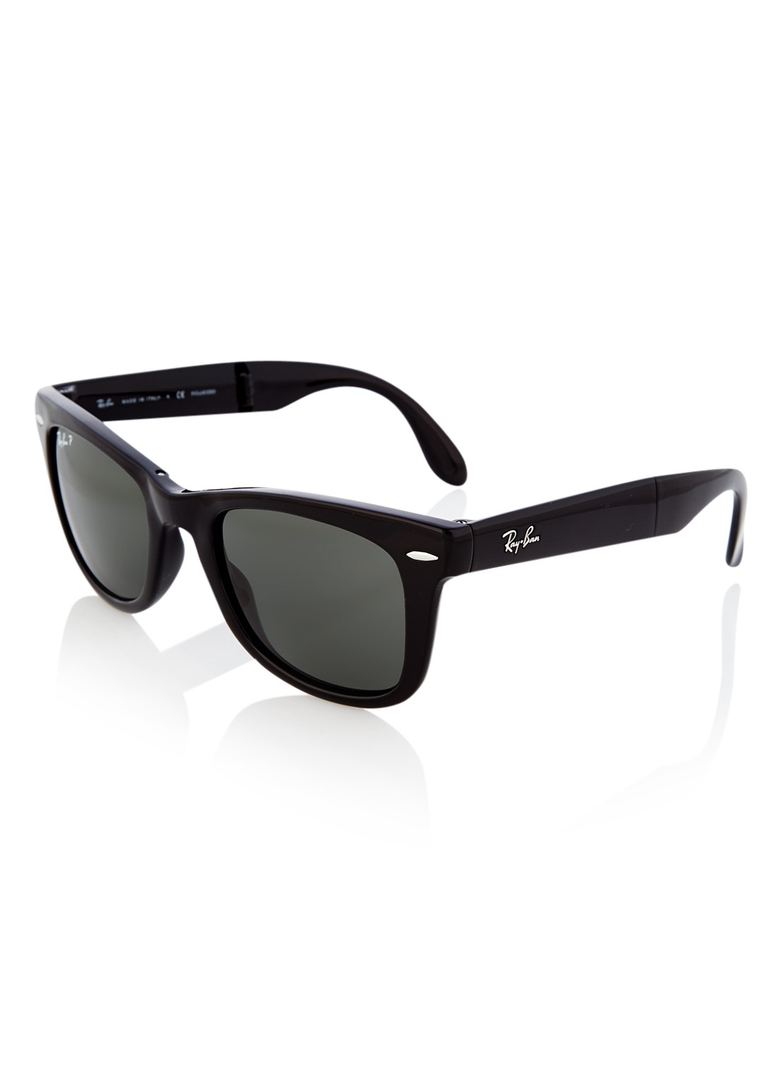 Ray-Ban Zonnebril Wayfarer Folding gepolariseerd en opvouwbaar RB4105 - voorkant 3 zwart