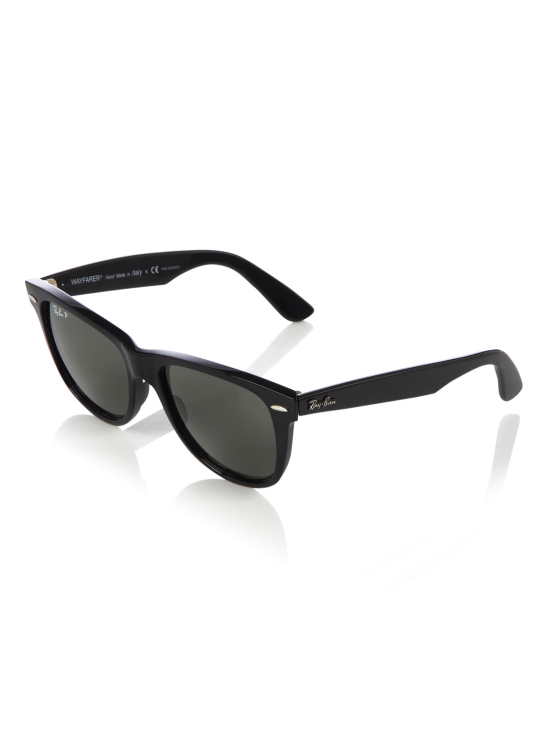 Ray-Ban Zonnebril Wayfarer gepolariseerd RB2140 - voorkant 5 zwart