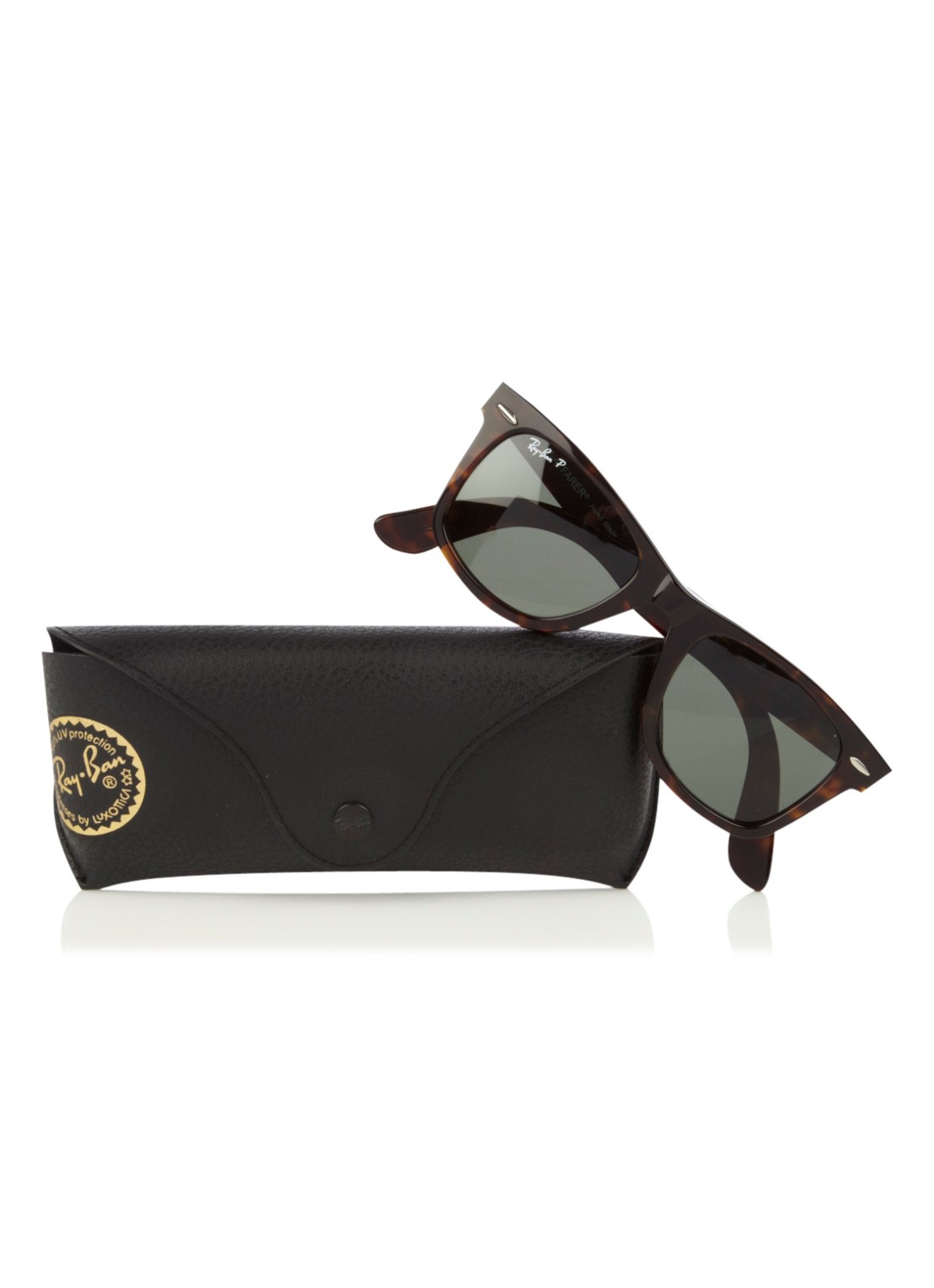 Ray-Ban Zonnebril Wayfarer gepolariseerd RB2140 - detail 4 bruin