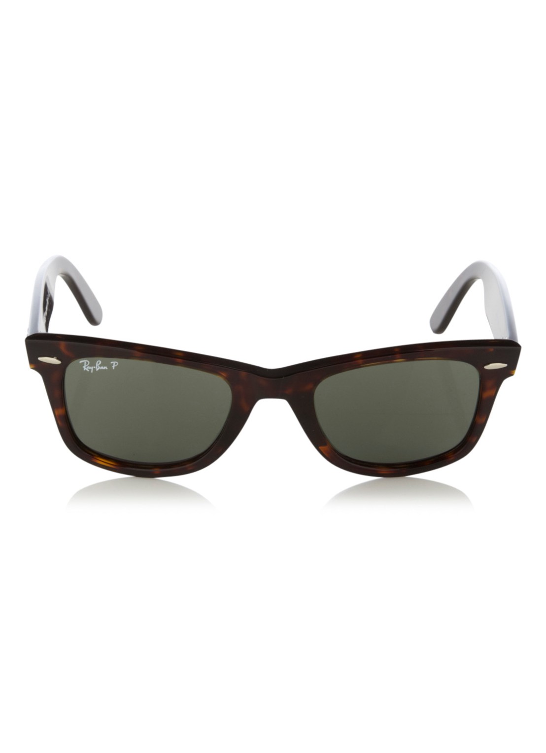 Ray-Ban Zonnebril Wayfarer gepolariseerd RB2140 - voorkant 2 bruin