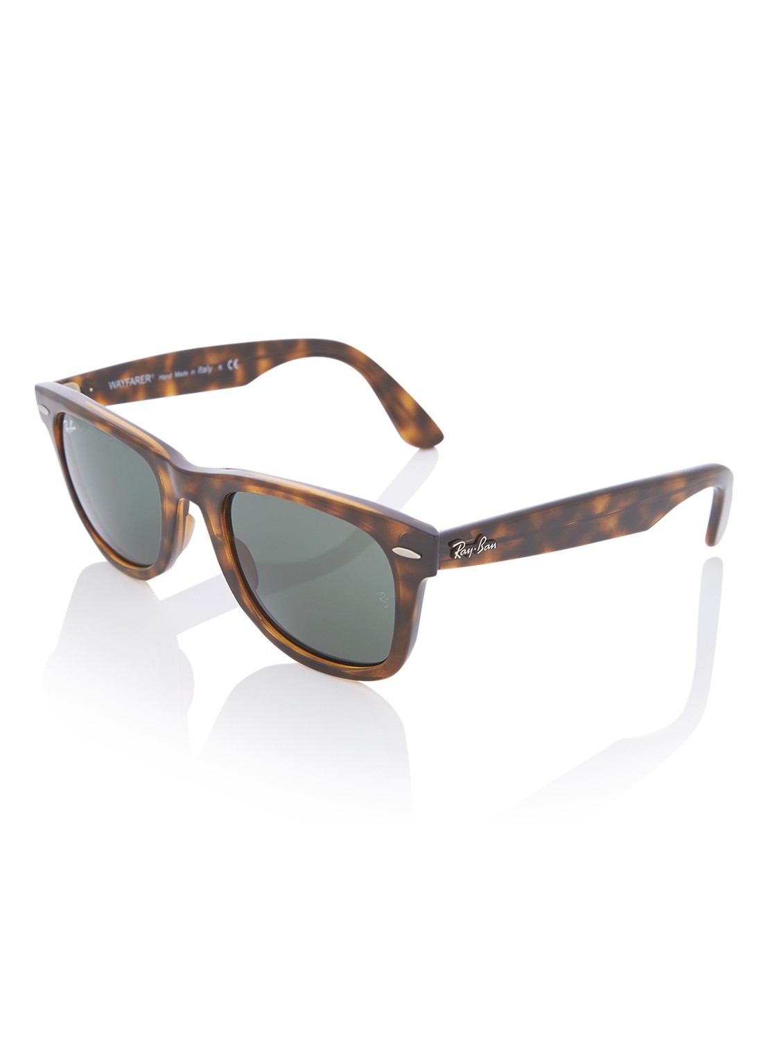 Ray-Ban Zonnebril Wayfarer RB4340  - voorkant donkerbruin