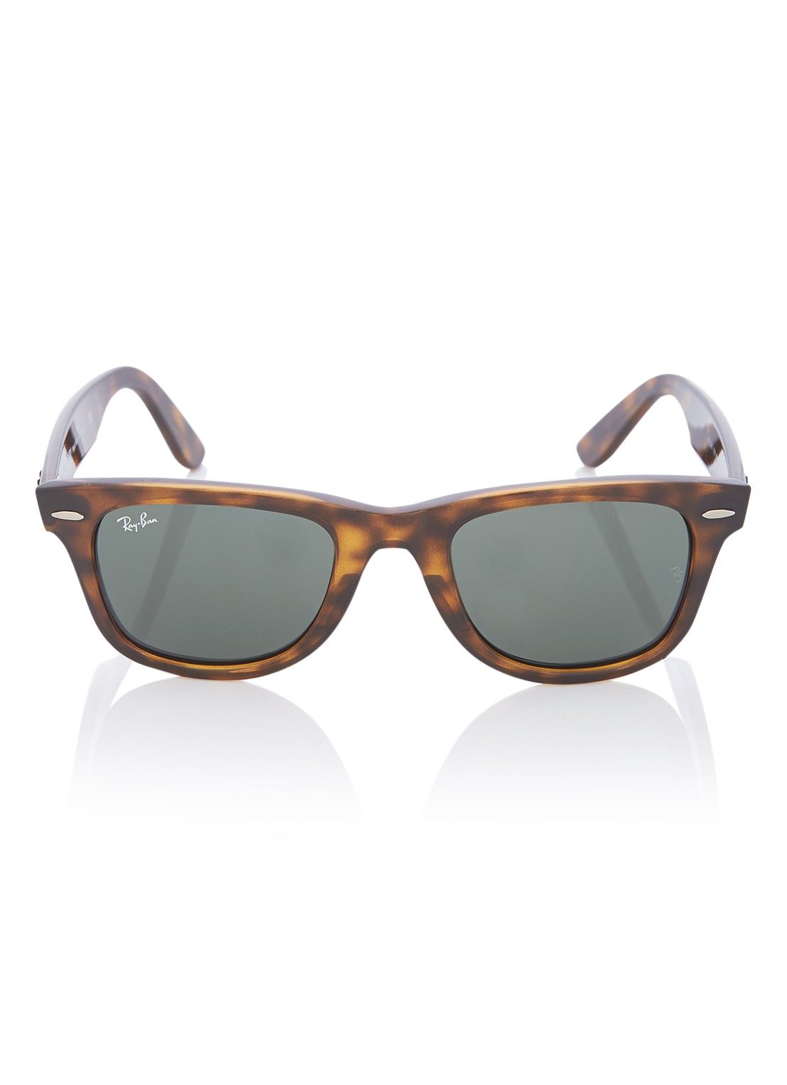 Ray-Ban Zonnebril Wayfarer RB4340  - voorkant 2 donkerbruin
