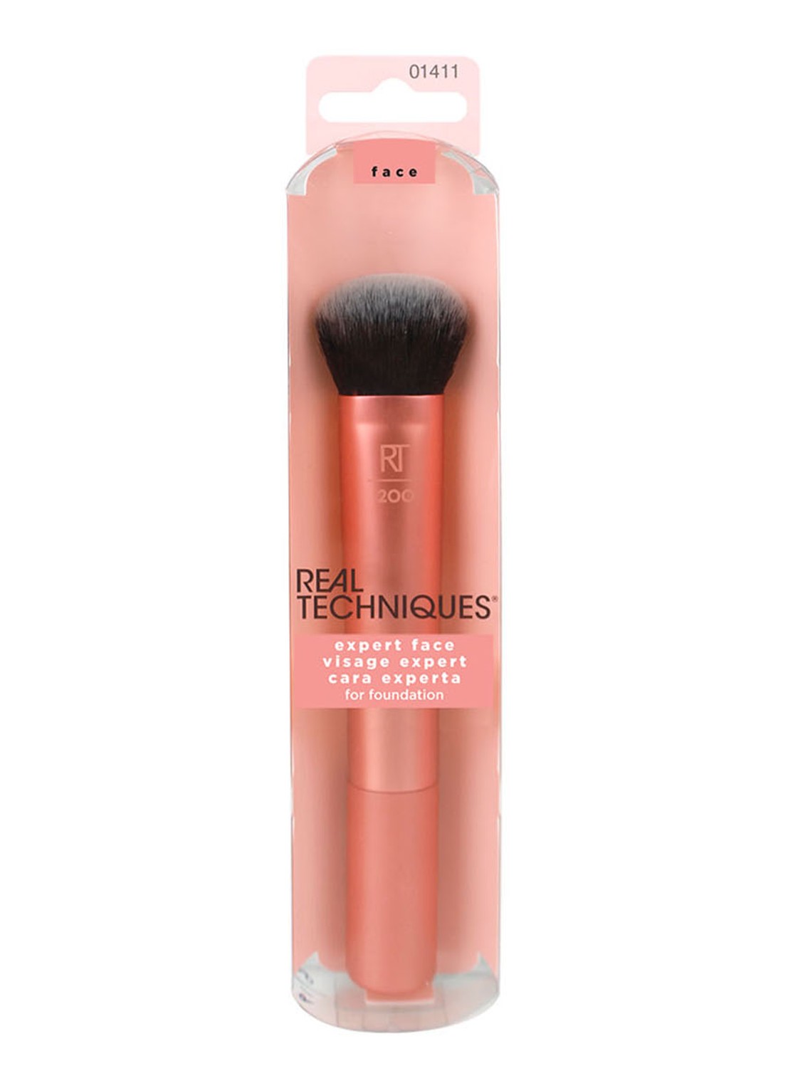 Real Techniques Expert Face Brush - make-up kwast - voorkant 3 orange